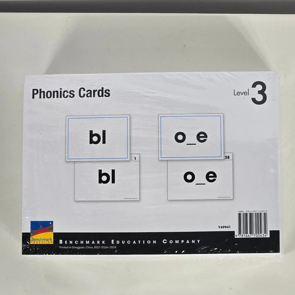 Benchmark Education Phonics Cards Level 3 ISBN 9781667700434 Y49941 New Sealed